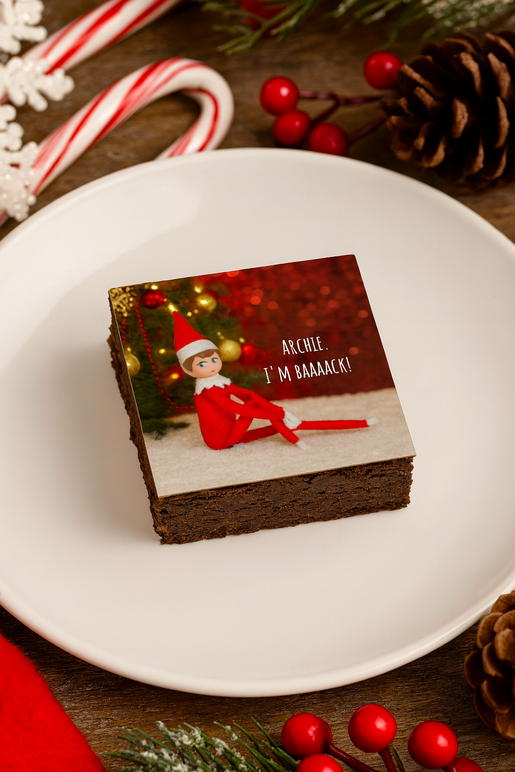 Personalised Elf on the Shelf brownie